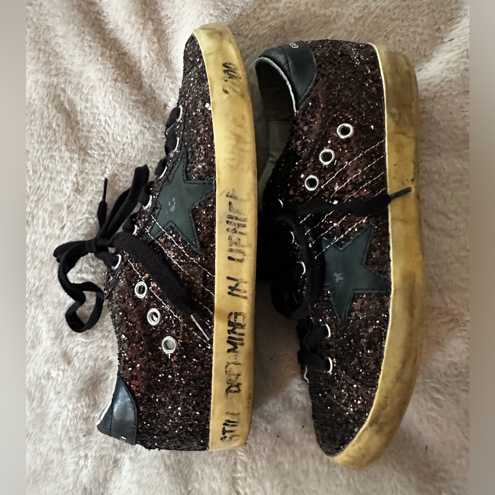 Golden Goose Superstar Glitter & Leather Sneak